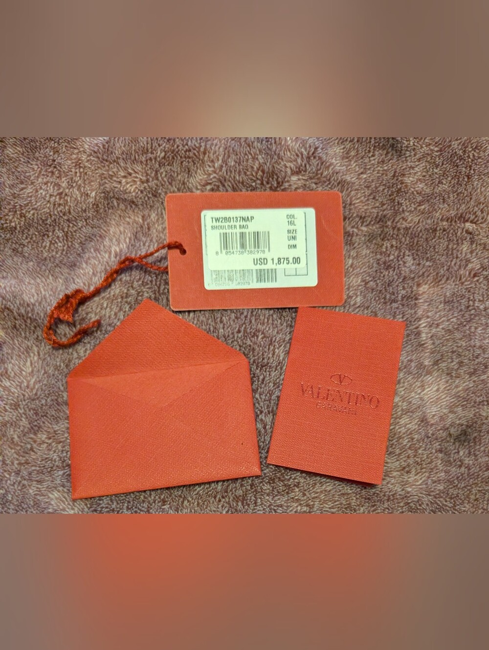 Valentino Garavani Shoulder Bag Original Tag Care Card Envelope Accessories Set